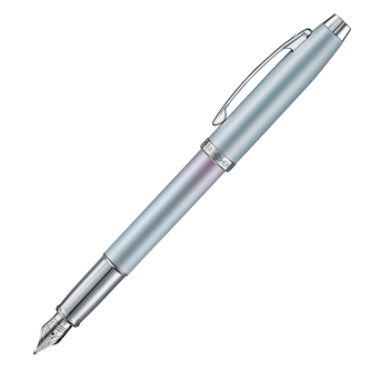 Sheaffer Expressions 100 Blue and Pink with Chrome Trim Fountain Pen