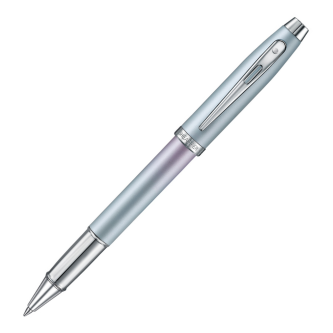 Sheaffer Expressions 100 Blue and Pink with Chrome Trim Rollerball Pen