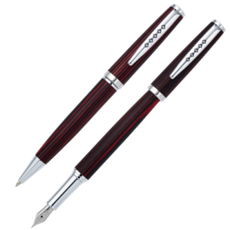 Tom Hessin Tom Hessin Edinburgh Collection Forth Bridge Red Fountain Pen & Ballpoint Pen Set