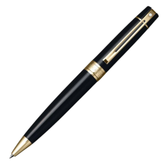 Sheaffer 300 Glossy Black Gold Trim Ballpoint