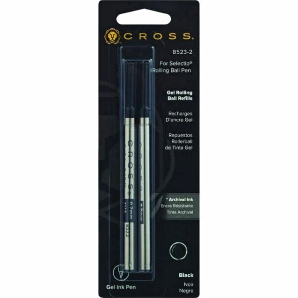 Cross Twin Pack Gel Rollerball Refill Black (8523-2)